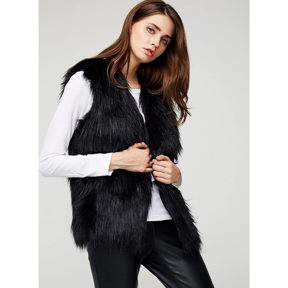 ANNA & CHRIS Faux Fur Soft Vest Waistcoat Small - Picture 2 of 12